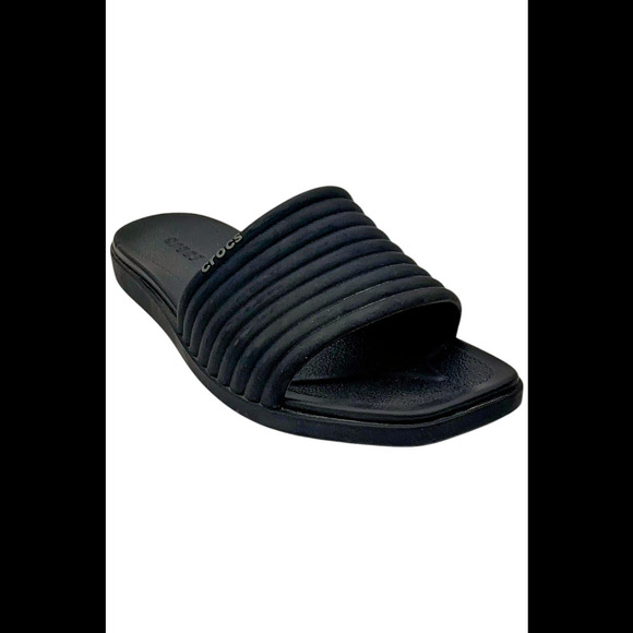 Crocs Women's Miami Slide Black - Medium - Picture 1 of 3